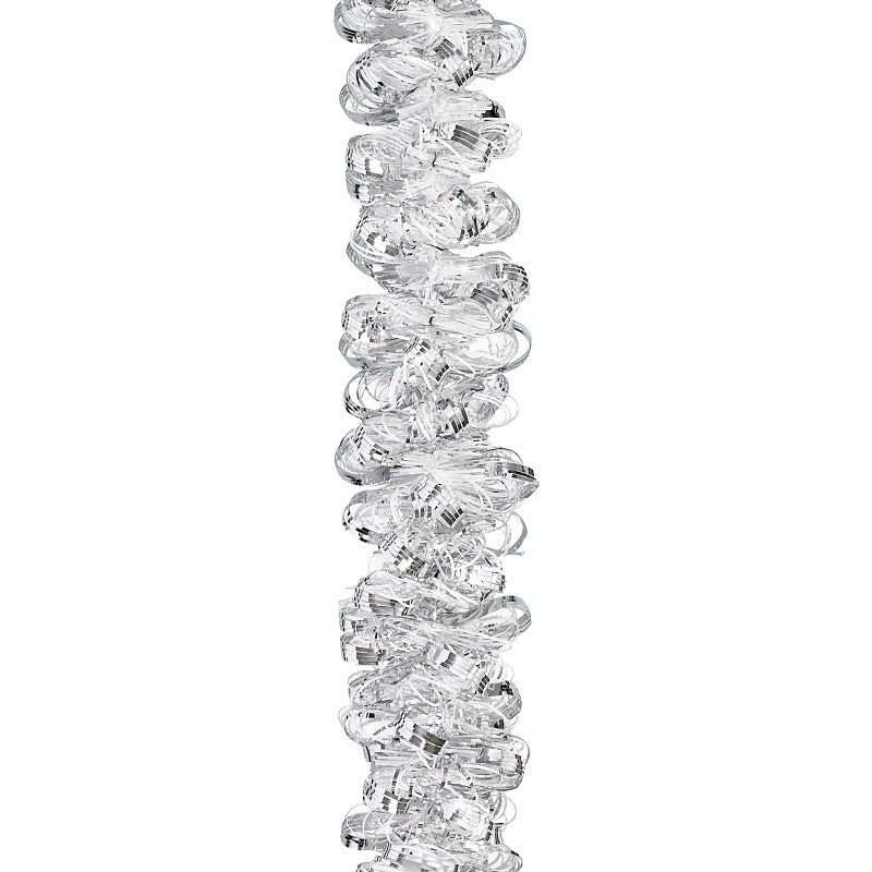 Holidaytrims 3686013 Garland, 12 ft L, PVC, Silver/Snow White, Indoor (Pack of 12)