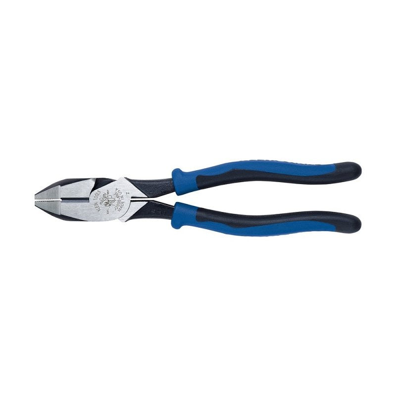 Klein Tools 2000 Series J2000-9NE Lineman's Plier, 9.55 in OAL, 1-3/8 in Jaw, Black/Blue Handle, 1-1/4 in W Jaw