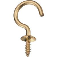 Solid Brass Cup Hooks 1 Inch