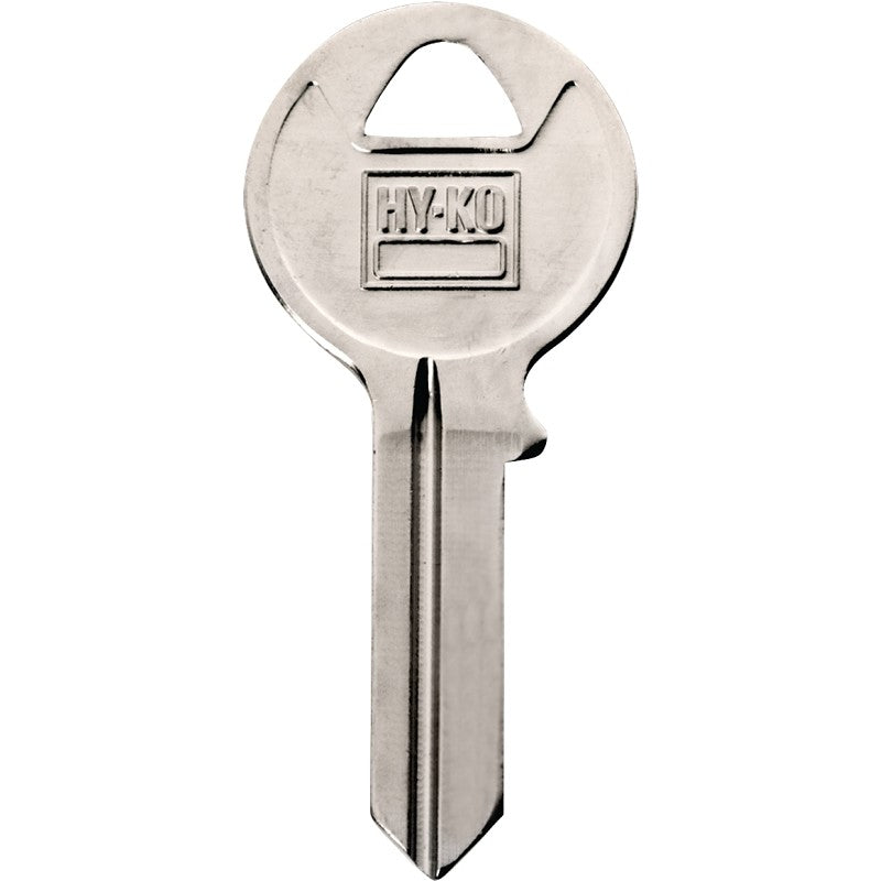 Hy-Ko 11010AMH1 Key Blank, Brass, Nickel, For: American Cabinet, House Locks and Padlocks, AMH1 Key Number (Pack of 10)
