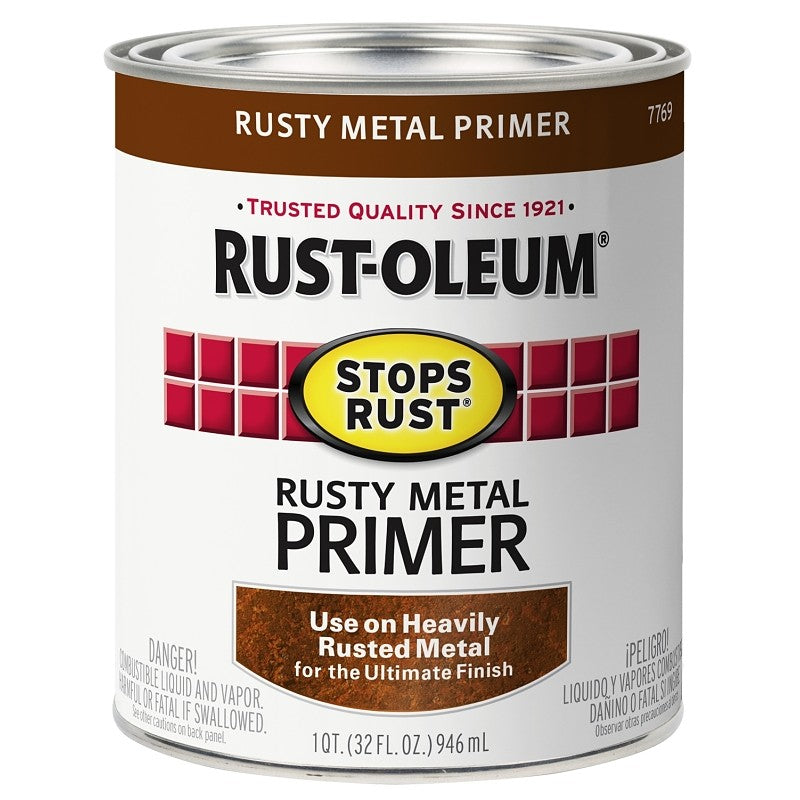 Rust-Oleum 7769502 Primer, Flat, Rusty Metal Primer, 1 qt