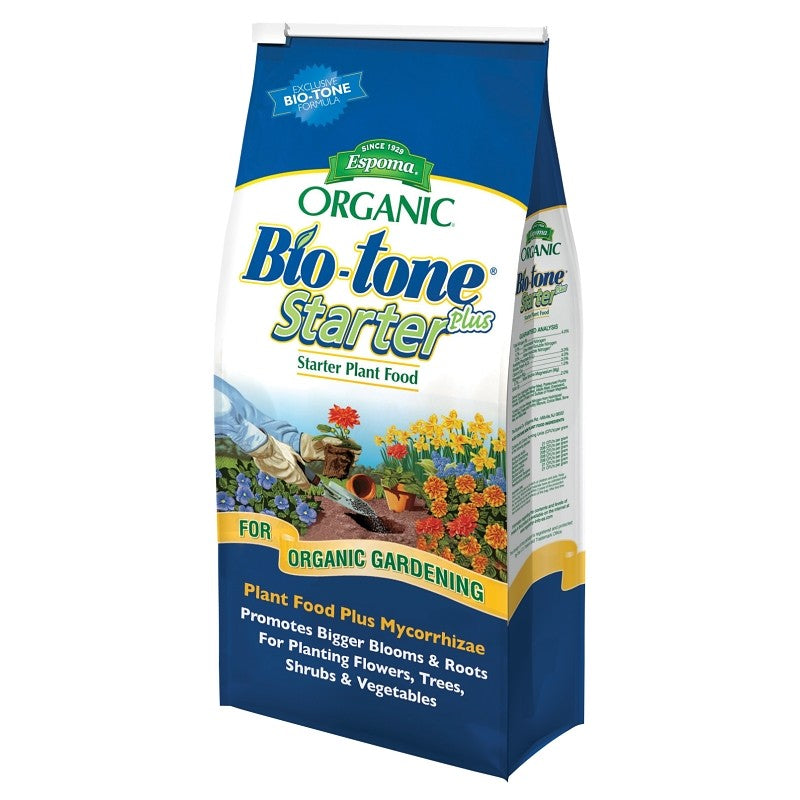 Espoma Bio-tone Starter Plus BTSP4 Organic Plant Food, 4 lb, Bag, Granular, 4-3-3 N-P-K Ratio