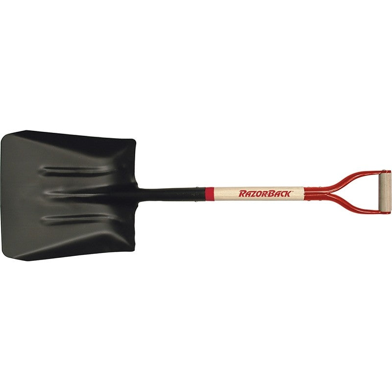 Razor-Back 54109 Coal and Street Shovel, 13-1/2 in W Blade, 14-1/2 in L Blade, Steel Blade, Hardwood Handle