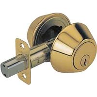 Economy Deadbolt Double Cylinder Polished Brass To KA3