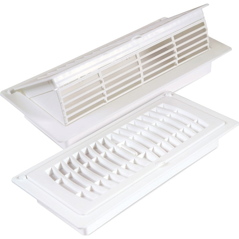 Imperial RG3052 Floor Register, 10 in W Duct Opening, 4 in H Duct Opening, Polystyrene, White