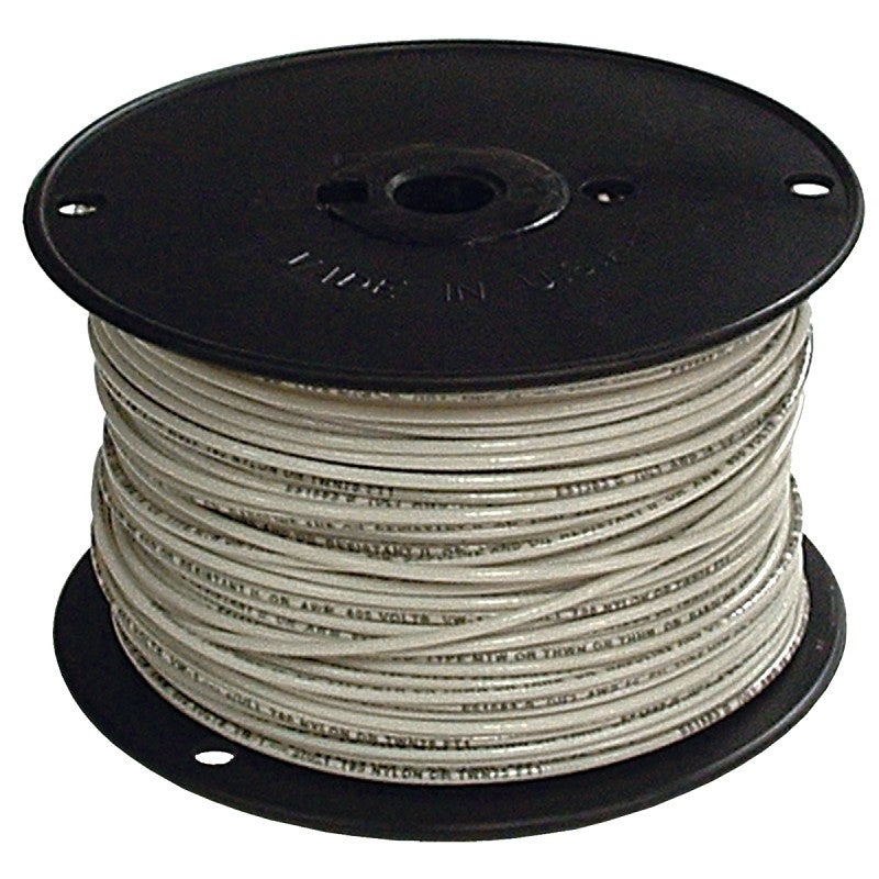 Romex 12WHT-SOLX500 Series Building Wire, White Sheath, 12 AWG Wire, 1-Conductor, 500 ft L, Copper Conductor, Solid