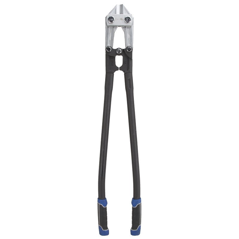 Vulcan JL-WD-0636 Bolt Cutter, 10 mm Cutting Capacity, Chrome-Molybdenum Steel Jaw, 36 in OAL, Black/Blue Handle