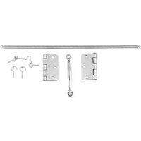 Screen Door Hinge Set With Spring Pull And Hook/Eye Zinc Plated