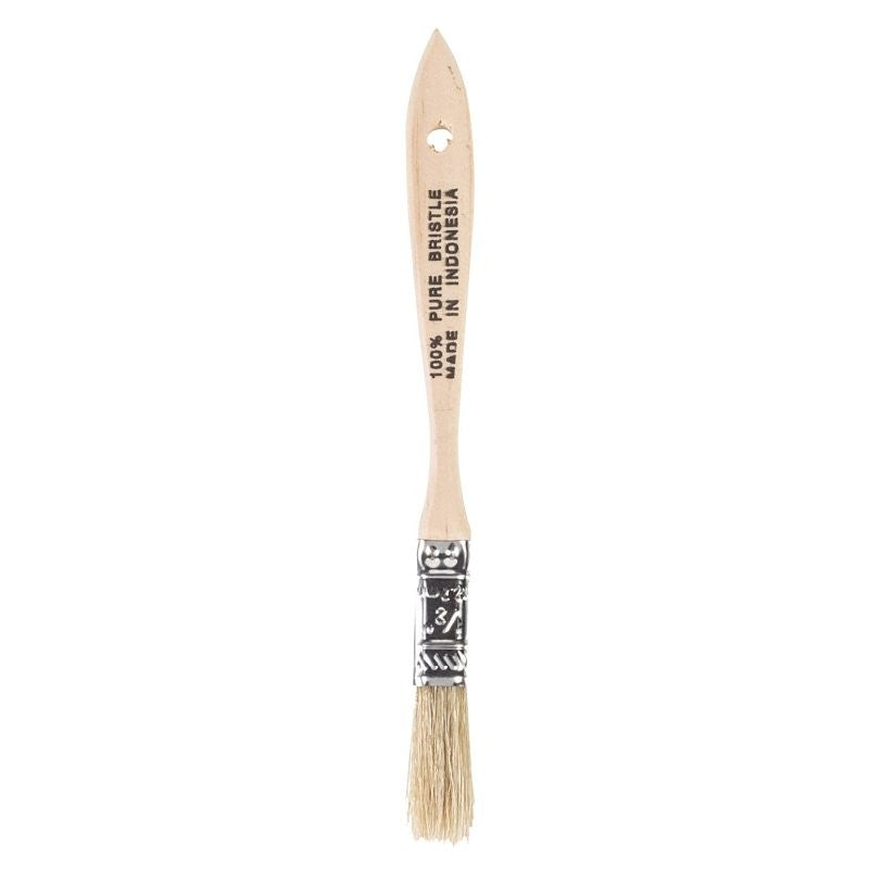 Wooster F5117-1/2 Paint Brush, 1/2 in W, 1-11/16 in L Bristle, Soft Natural China Bristle, Plain-Grip Handle