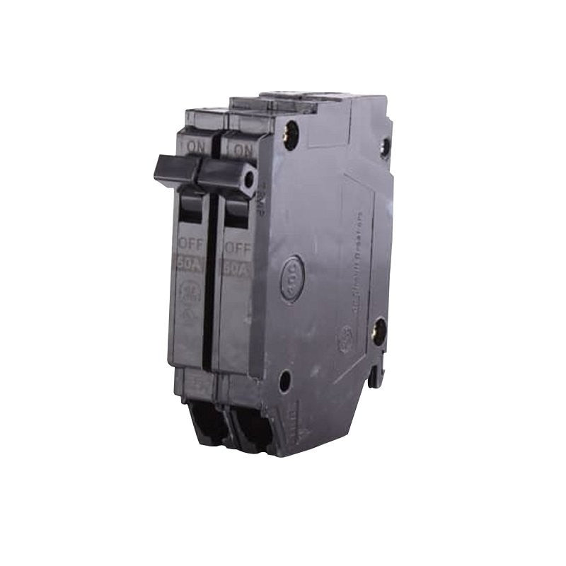 GE THQP250 Feeder Circuit Breaker, Type THQP, 50 A, 2-Pole, 120/240 V, Non-Interchangeable Trip, Plug