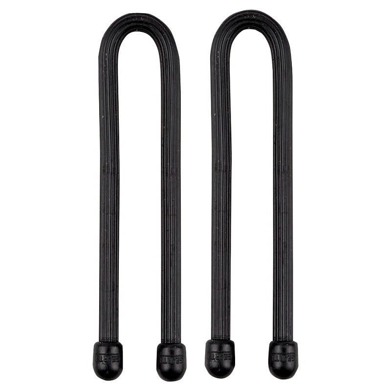 Gear Tie GT6-2PK-01 Twist Tie, Rubber, Black, 6 in L