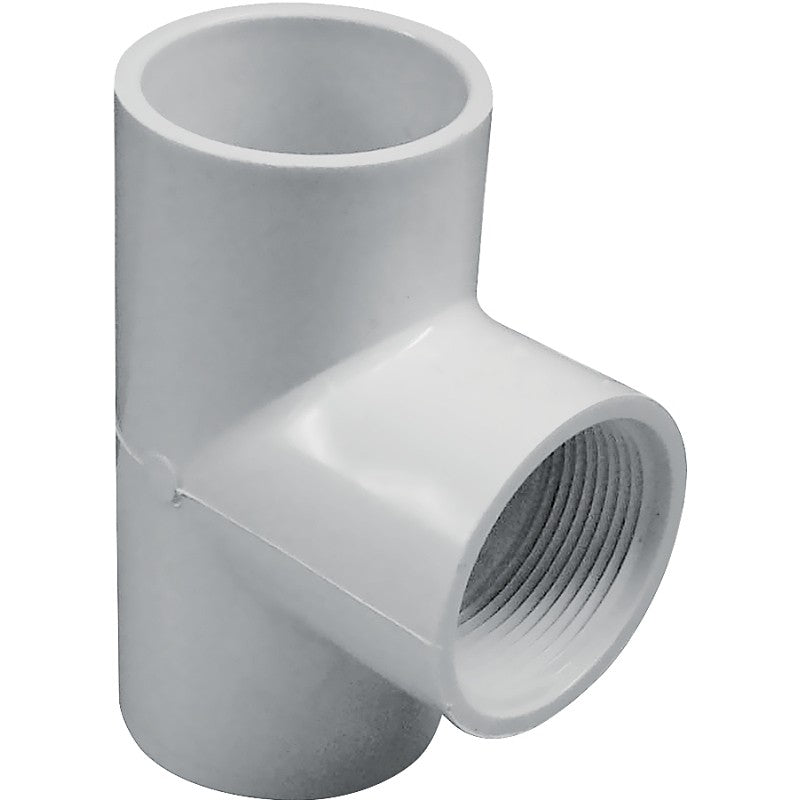 IPEX 435853 Pipe Tee, 1 in, Socket x Socket x FPT, PVC, White, SCH 40 Schedule, 150 psi Pressure