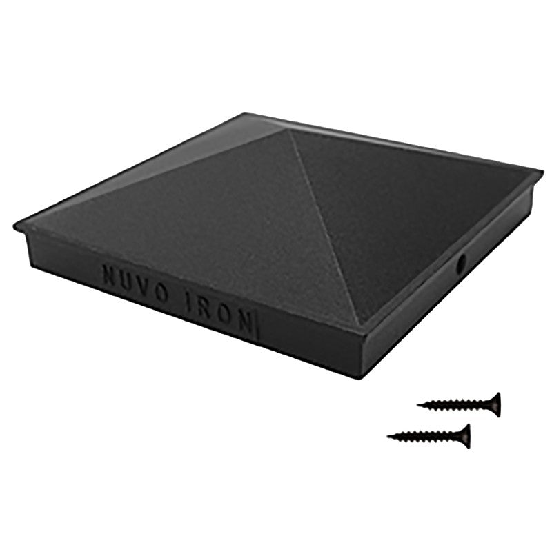 CAP POST PYRAMID BLK 5.5X5.5IN