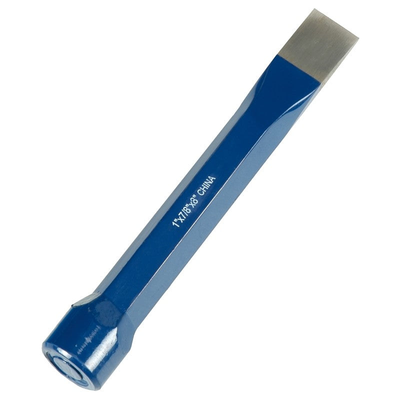 Vulcan JL-CSL008 Cold Chisel, 1 in Tip, 8 in OAL, Chrome Alloy Steel Blade, Hex Shank Handle