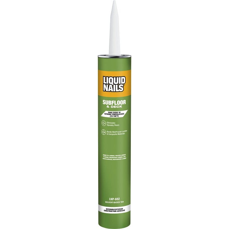 Liquid Nails LN-602 Construction Adhesive, Light Tan, 10 oz Cartridge (Pack of 24)