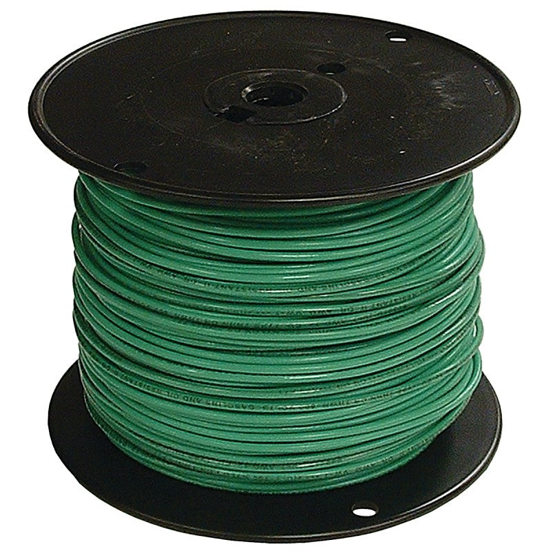 Romex 12GRN-SOLX500 Series Building Wire, Green Sheath, 12 AWG Wire, 1-Conductor, 500 ft L, Copper Conductor, Solid