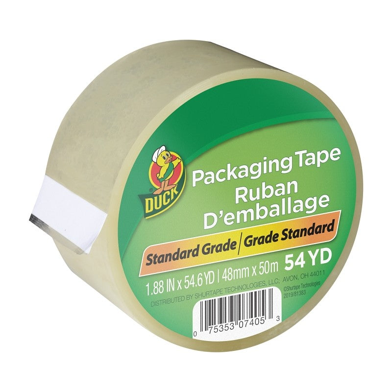 Duck 240408 Packaging Tape, Clear, 54.6 yd L