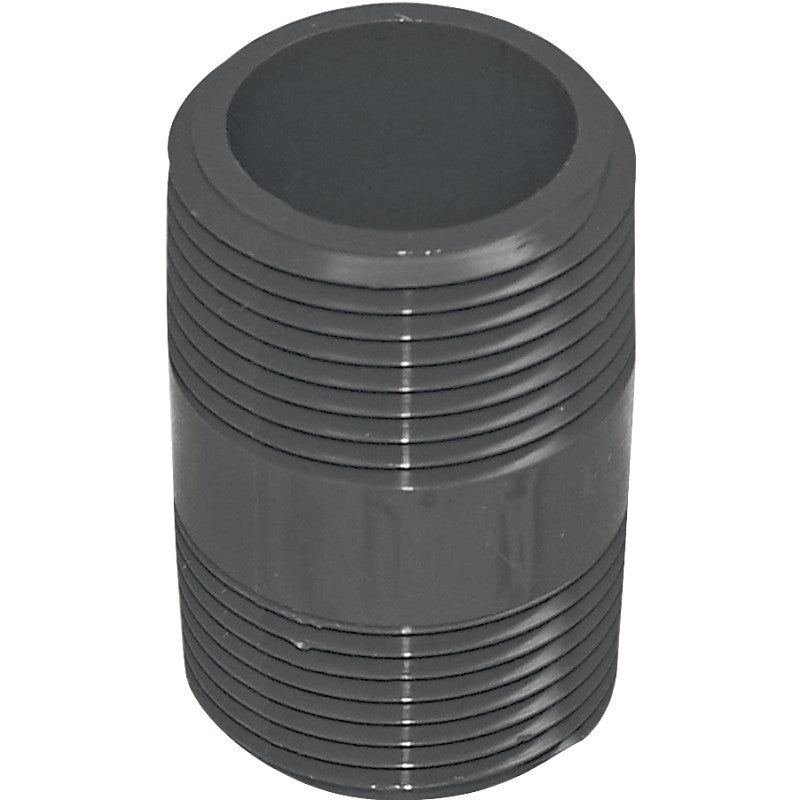 Genova 300 Series P-34-2 Pipe Nipple, 3/4 in, MIP, PVC, Gray, SCH 80 Schedule, 2 in L