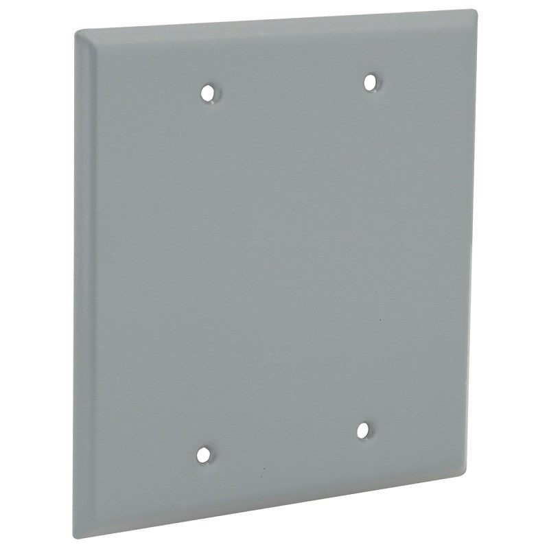 Hubbell 5175-0 Cover, 4-1/2 in L, 4-1/2 in W, Aluminum, Gray, Powder-Coated