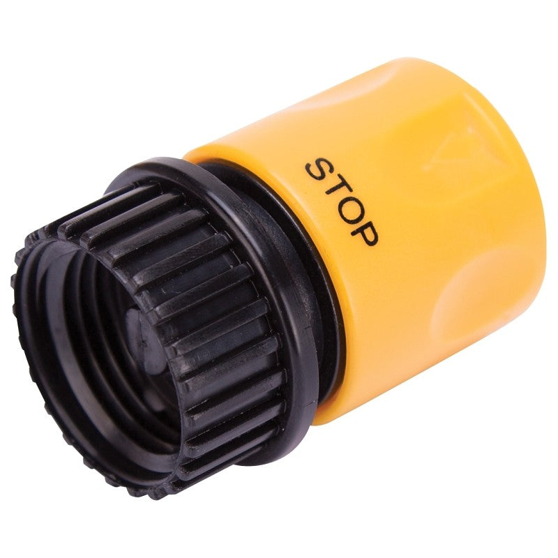 Landscapers Select GC520 Hose Connector, 3/4 in, Female, Plastic, Yellow and Black