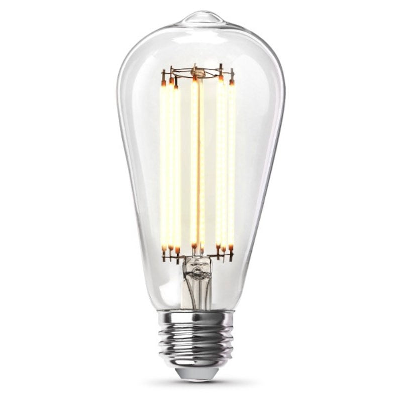 Feit Electric ST19100CL/927CA/2 LED Light Bulb, Original Vintage, 1490 Lumens, 15 W, ST19 Lamp, 100 W Equivalent, Clear