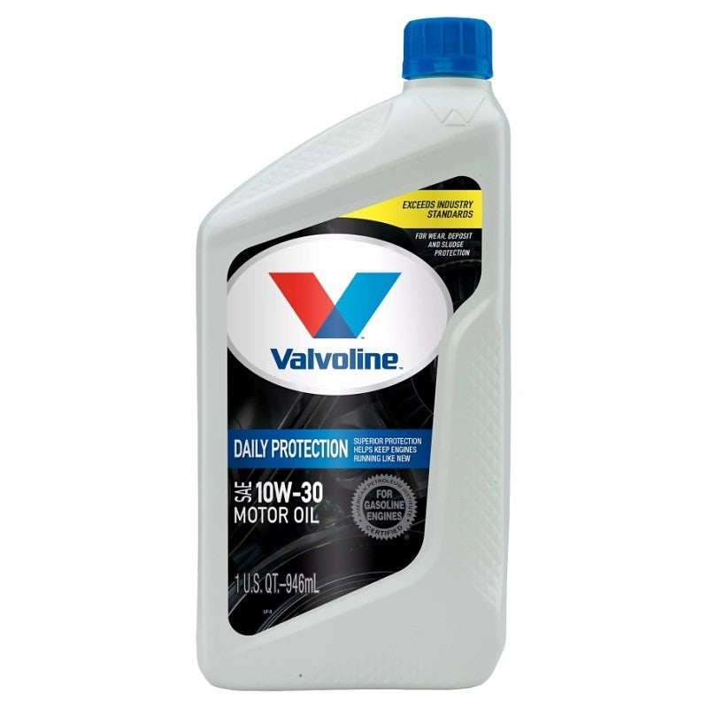 Valvoline Daily Protection 797578 Synthetic Blend Motor Oil, 10W-30, 1 qt, Bottle (Pack of 6)