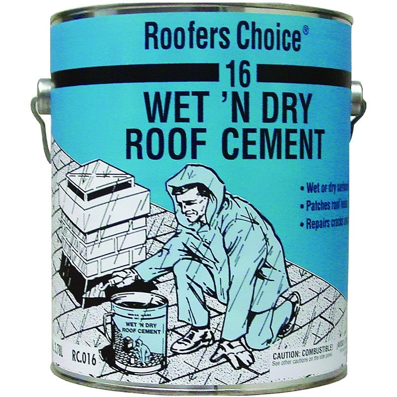 Henry Roofers Choice 16 RC016042 Roof Cement, Liquid, Paste, Petrol, Black, 0.9 gal Pail (Pack of 4)