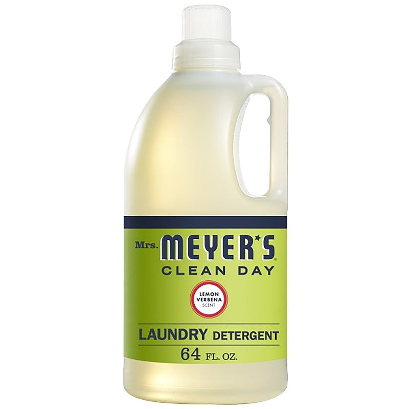 Mrs. Meyer's Clean Day 14631 Laundry Detergent, 64 oz Bottle, Liquid, Lemon Verbena