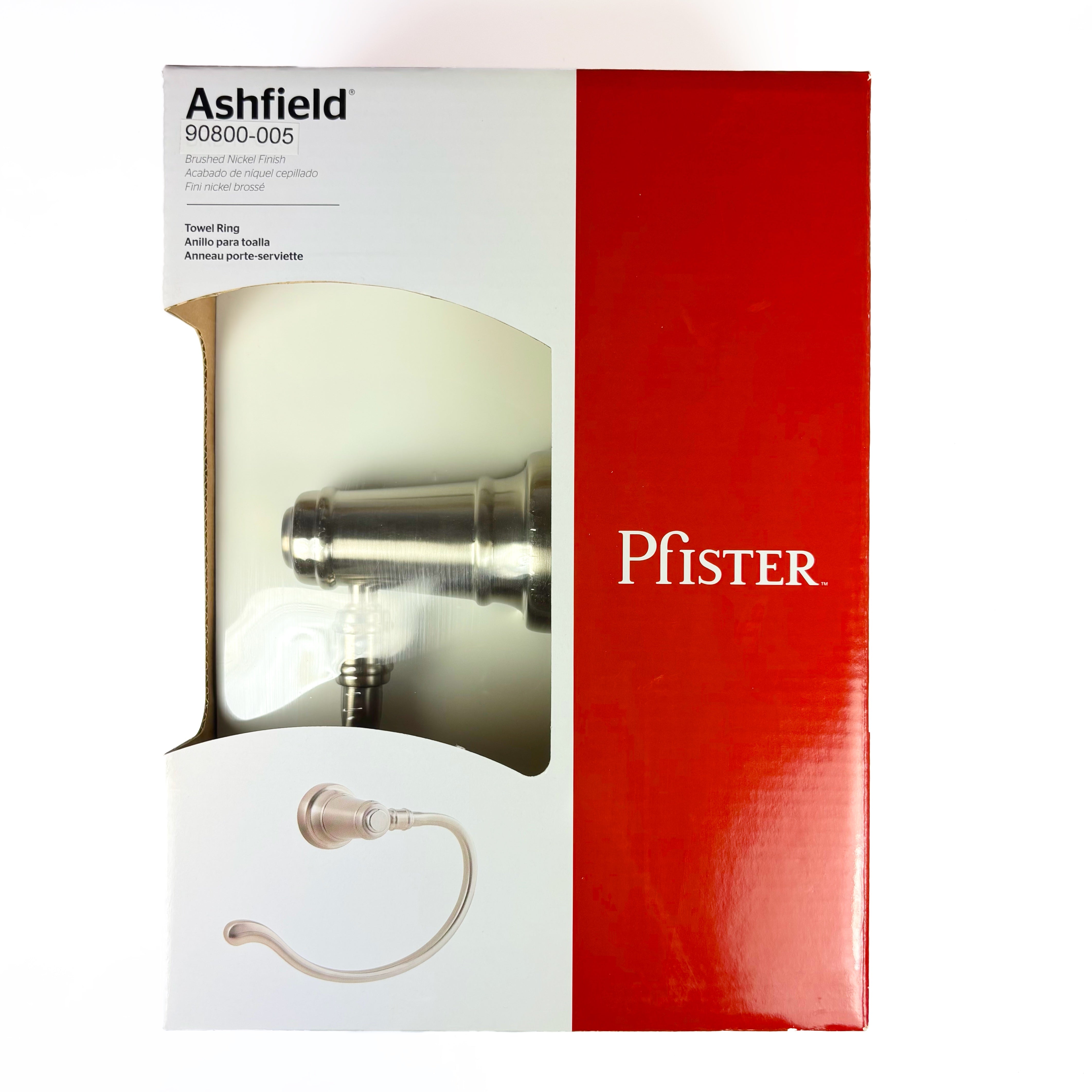 Ashfield Towel Ring Holder Brushed Satin Nickel