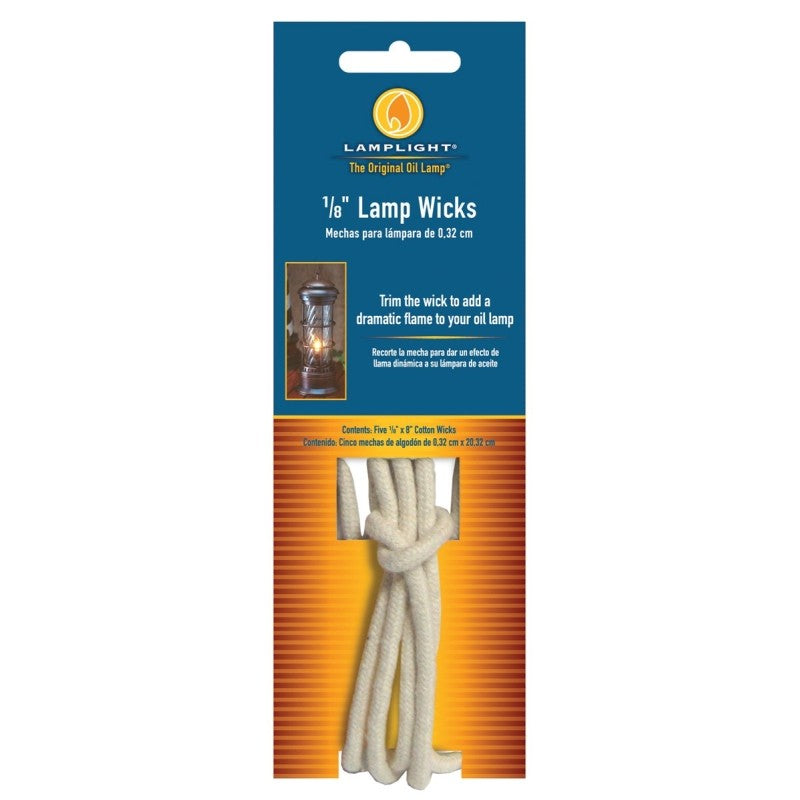 Lamplight 9997 Replacement Round Wick, Cotton, For: Most Lamplight Oil Lamp With Ultra-Pure or Medallion Lamp Oil (Pack of 12)