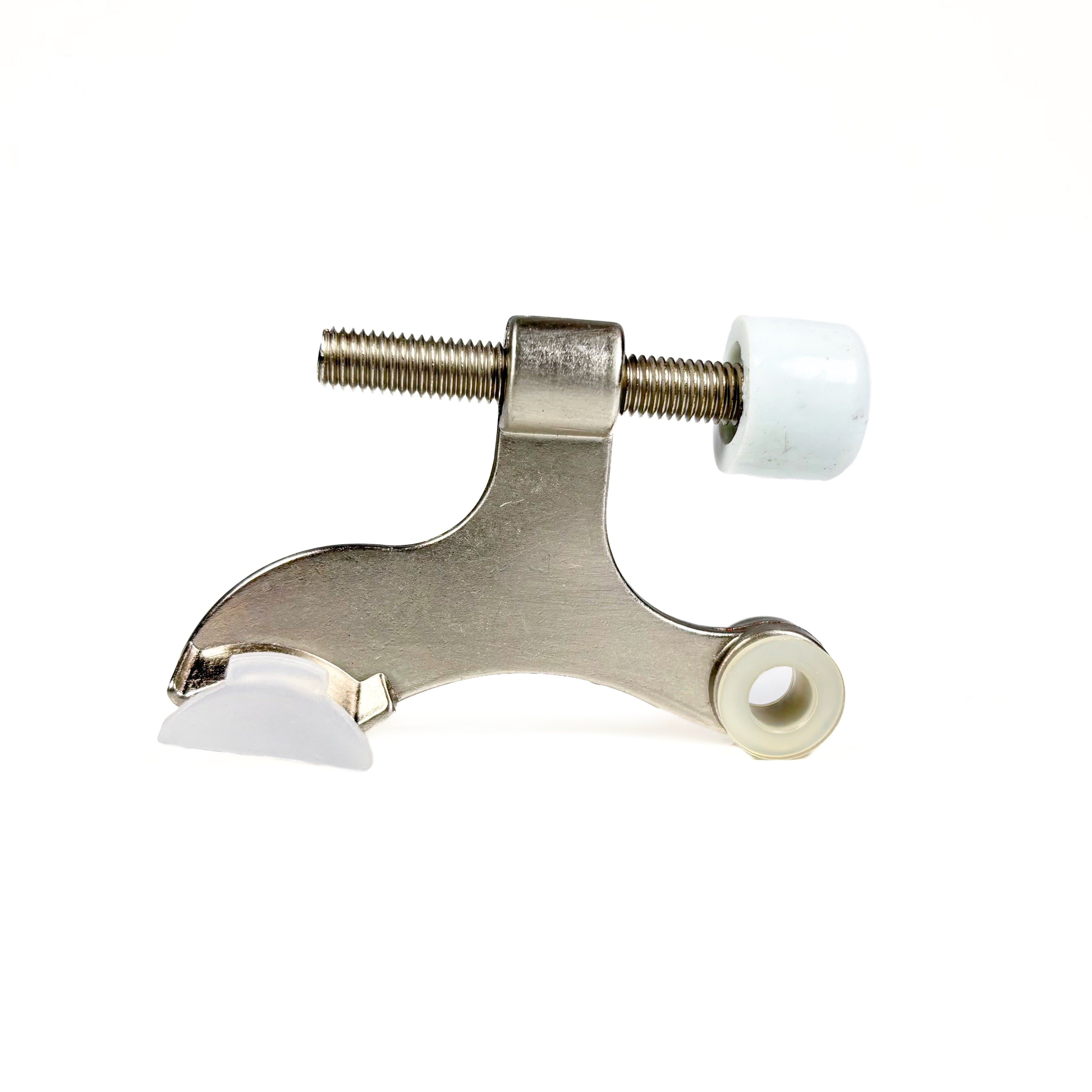 Contoured Hinge Pin Door Stop Satin Nickel