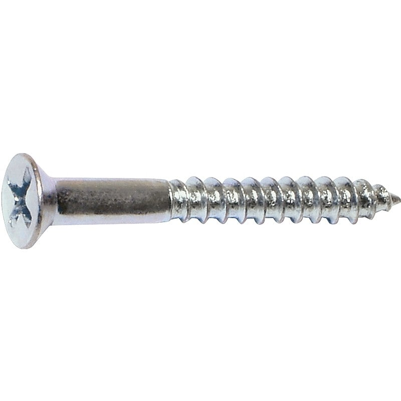 Midwest Fastener 02584 Screw, #10 Thread, 2-1/2 in L, Coarse Thread, Flat Head, Phillips Drive, Sharp Point, Steel, Zinc