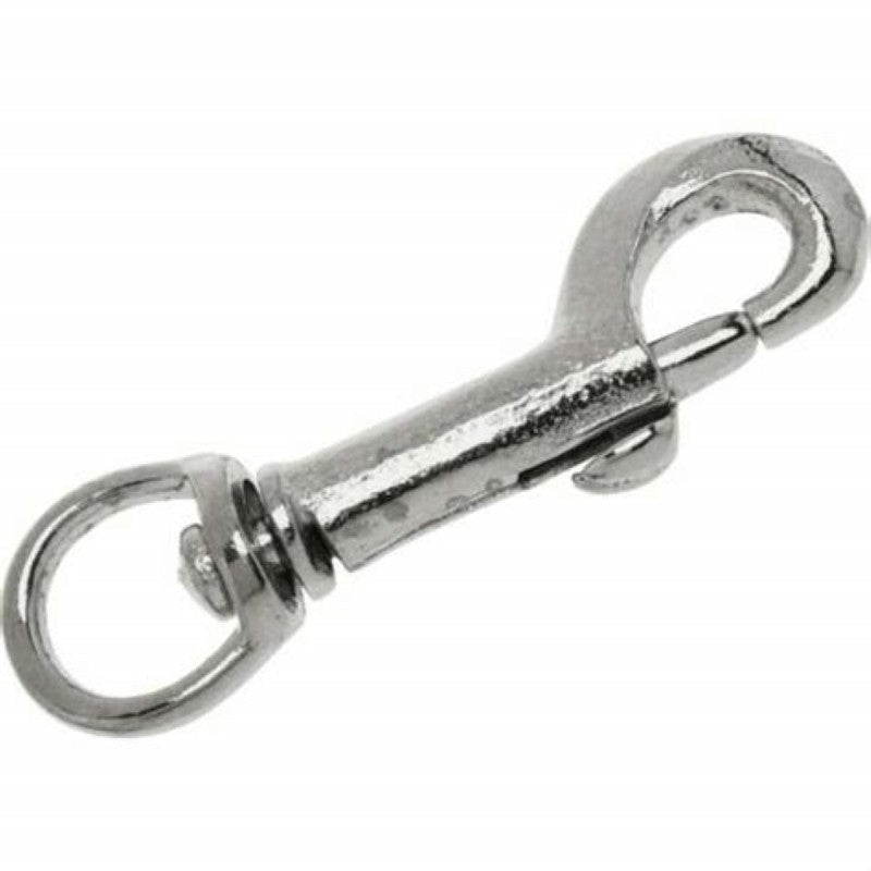 Campbell T7607602 Swiveling Bolt Snap, 3/8 in, 60 lb Working Load, Malleable Iron, Nickel