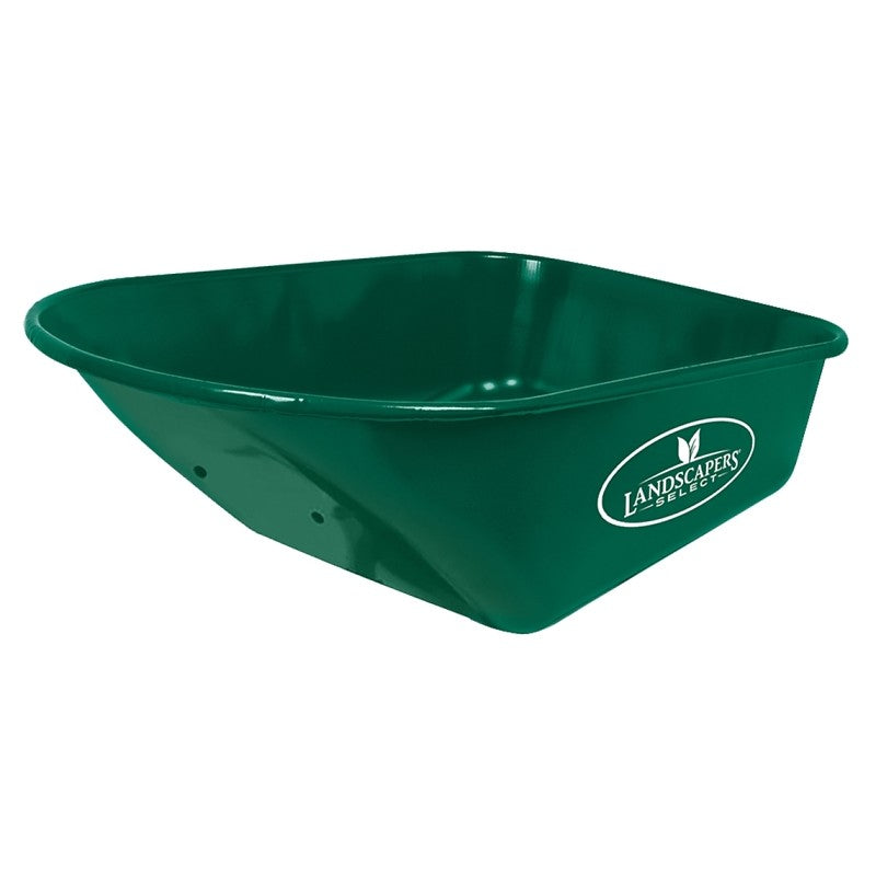 Landscapers Select 34571 Wheelbarrow Tray, 38 in L, 25 in W, 6 cu-ft, Steel, Green