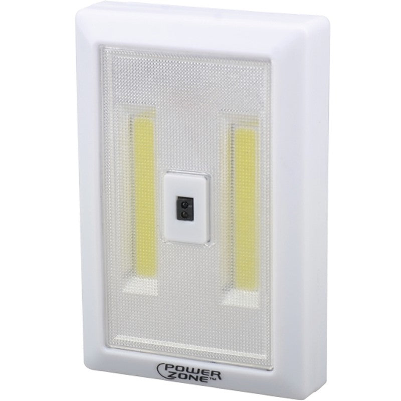 PowerZone 12759 LED Light Switch, AAA Battery, 1 -Lamp, Motion Sensor Light Switch Lamp, 180 Lumens, White (Pack of 12)