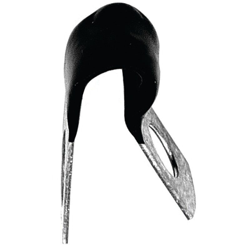 Jandorf 61537 Loom Clamp, 3/16 in Max Bundle Dia, 1/2 in W, Steel/Vinyl, Black