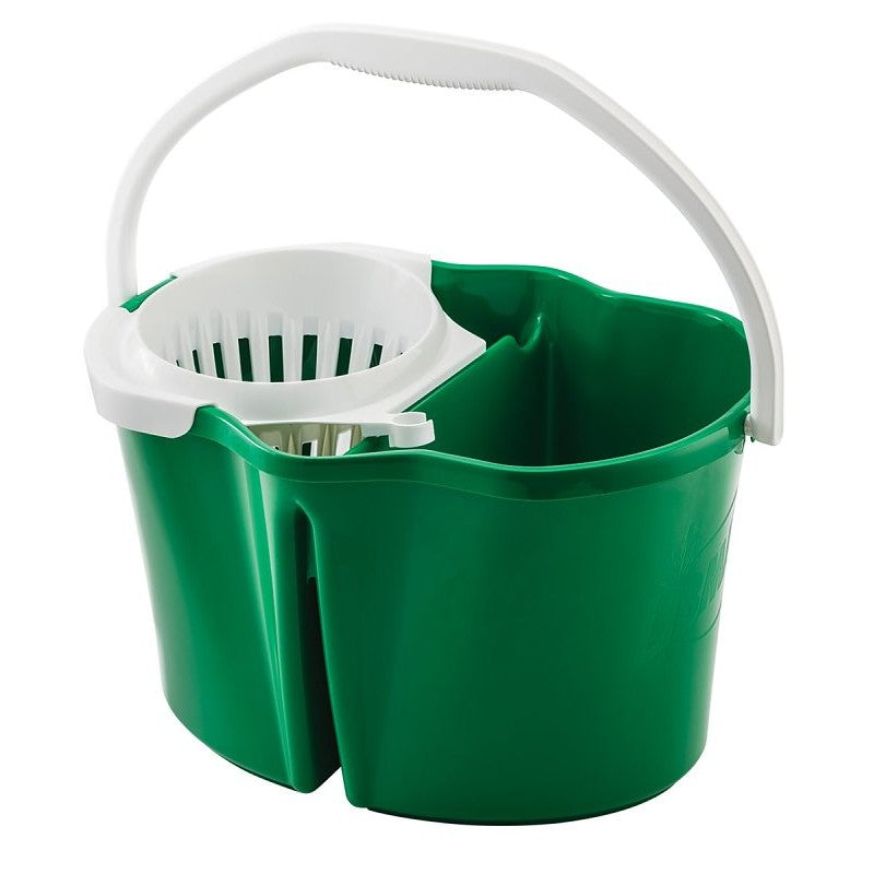 Libman 2112 Clean and Rinse Bucket, 4 gal, Green, Polypropylene