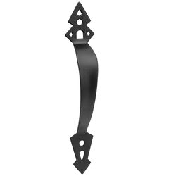 Decorative Gate Pull 11 Inch Matte Black on Steel Polybagged (POS)
