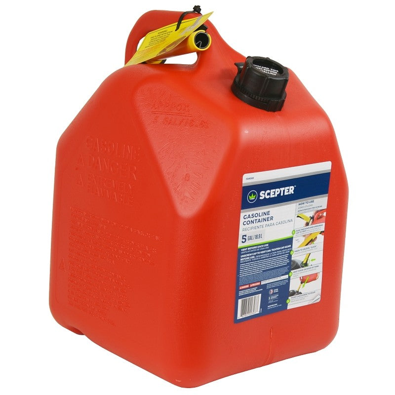 Scepter Flo n' go FG4G511 Gas Can, 5 gal Capacity, Polypropylene, Red