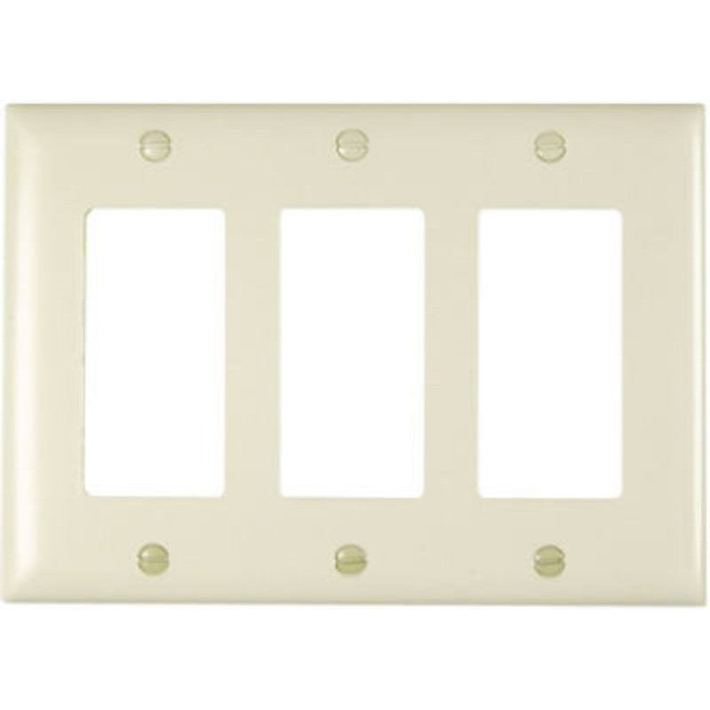 Legrand TradeMaster TP TP263LACC12 Wallplate, 4.7 in L, 3 -Gang, Nylon, Light Almond