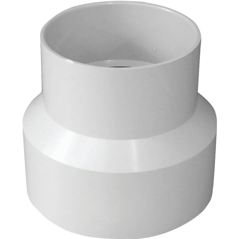IPEX 414217BC Sewer Increaser Coupling with Stop, 4 x 3 in, Hub, PVC, White