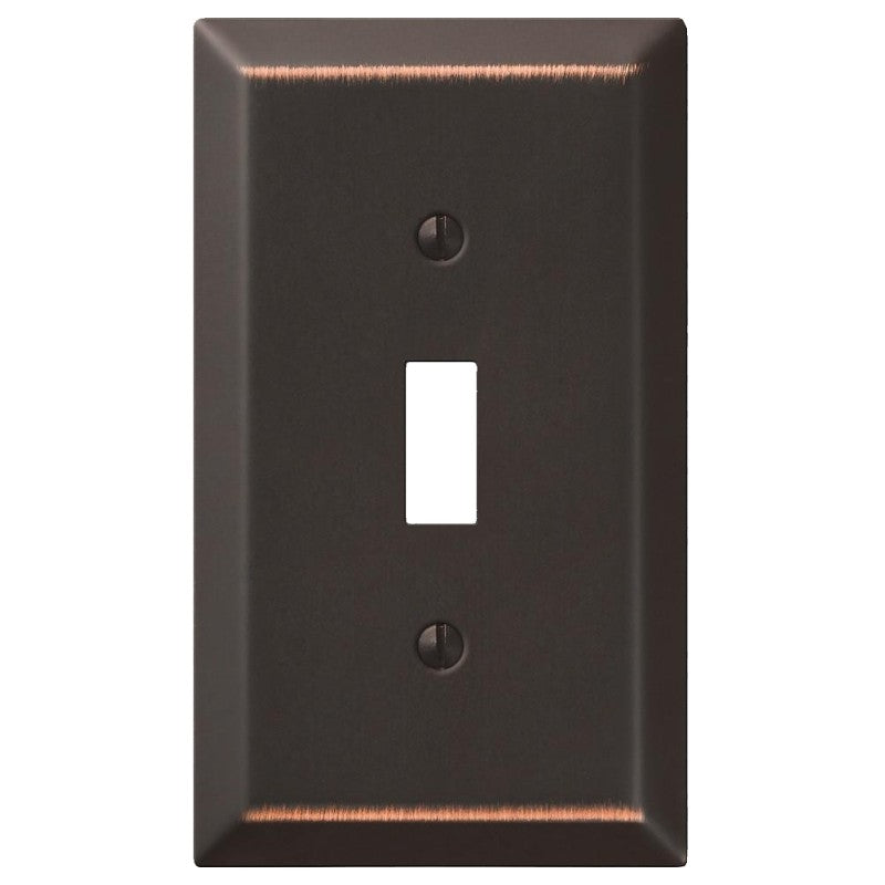 AmerTac 163TDB Wallplate, 4-15/16 in L, 2-7/8 in W, 1 -Gang, Steel, Aged Bronze (Pack of 6)