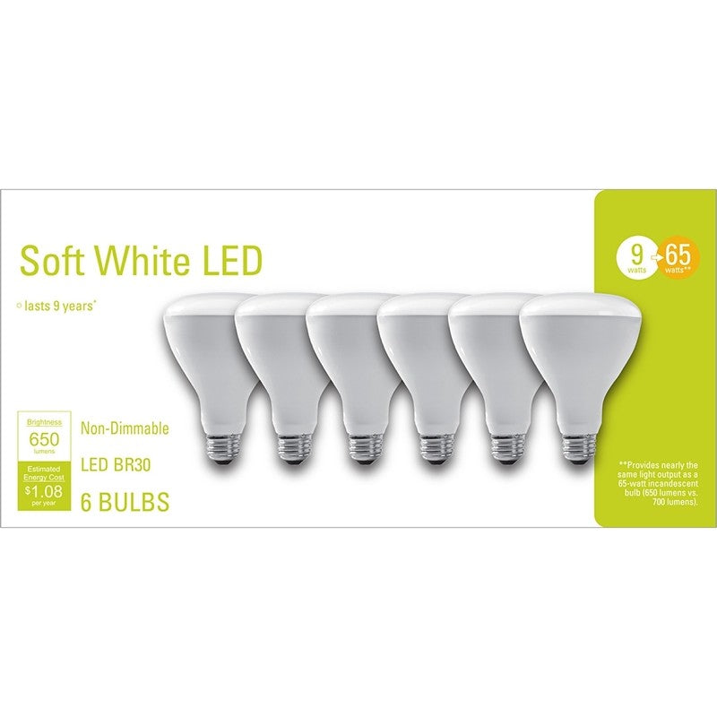 GE 38621 LED Bulb, Flood/Spotlight, BR30 Lamp, E26 Lamp Base