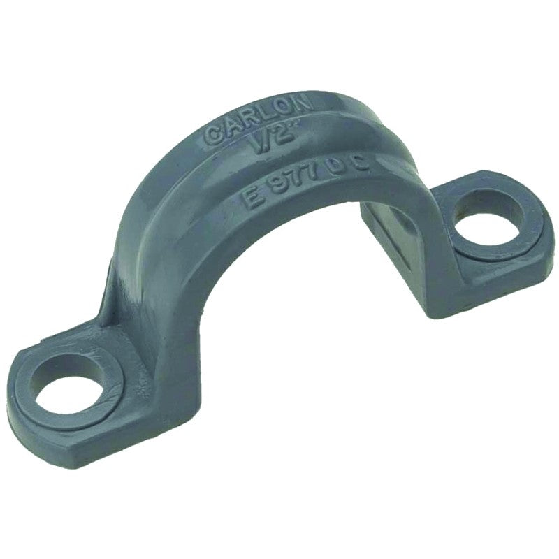 Carlon E977DC-CTN Conduit Clamp, 1/2 in, 2-5/32 in L, PVC, Gray, 20/PK
