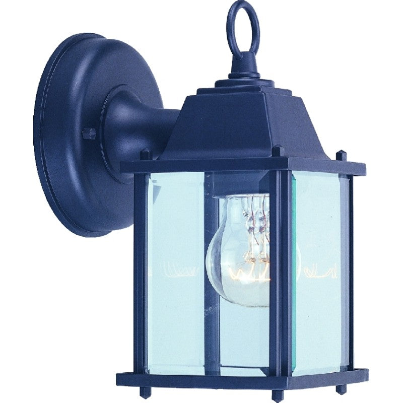 Boston Harbor AL1037-53L Outdoor Wall Lantern, 120 V, 60 W, A19 or CFL Lamp, Aluminum Fixture, Black