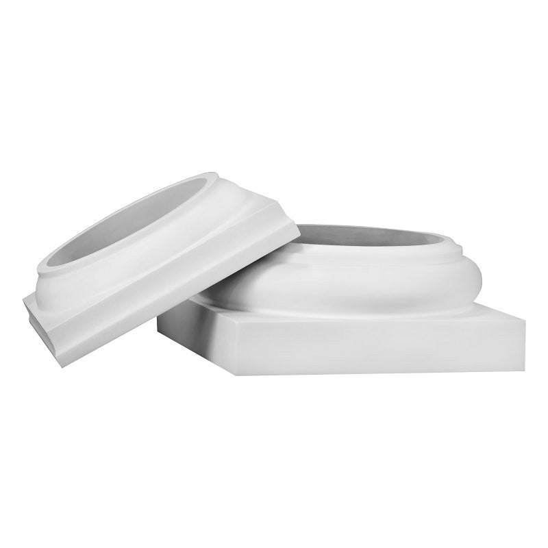 Hb&G PermaCast Plus Series 45081 Cap and Base Set, Round, Polyurethane, For: 8 in Size Column