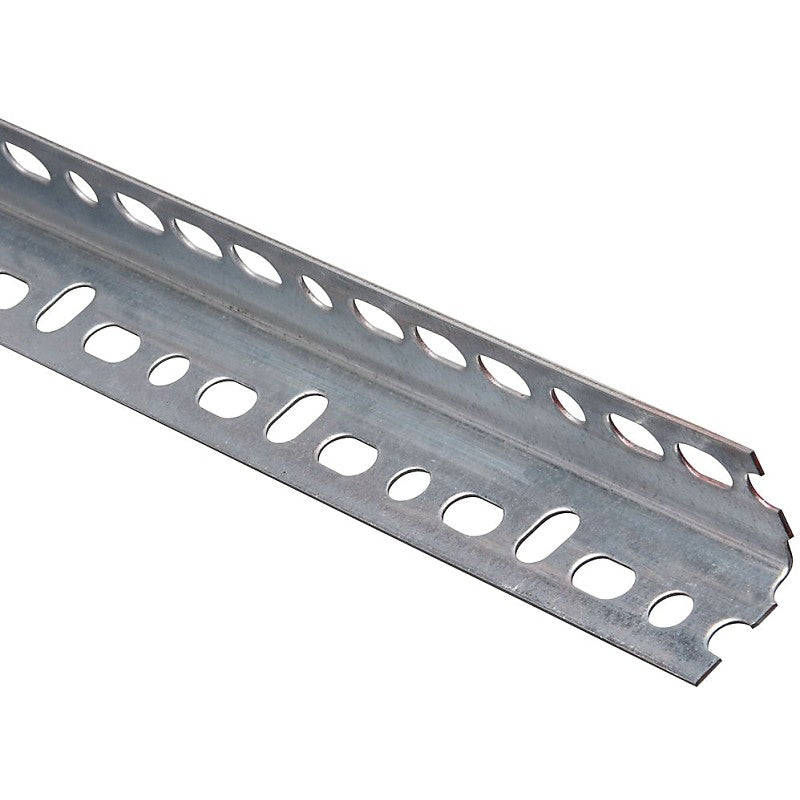 National Hardware 4021BC Series N341-131 Slotted Angle Stock, 1-1/4 in L Leg, 48 in L, 0.047 in Thick, Steel, Galvanized