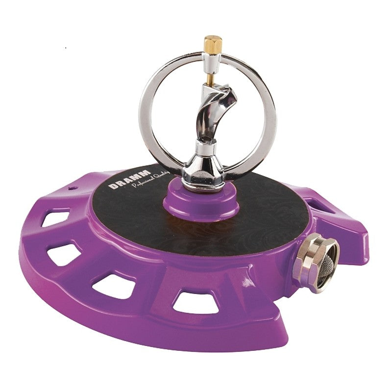 Dramm ColorStorm 15076 Spinning Sprinkler, 1100 sq-ft, Pop-Up Nozzle Trajectory, Aluminum/Plastic/Zinc