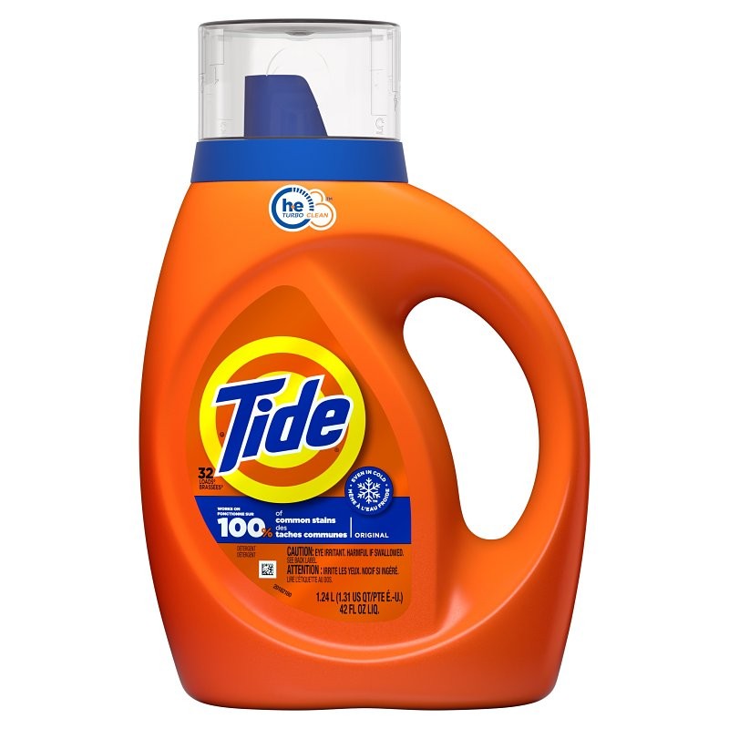 Tide 80762760 High-Efficiency Laundry Detergent, 42 fl-oz, Bottle, Liquid, Original (Pack of 6)
