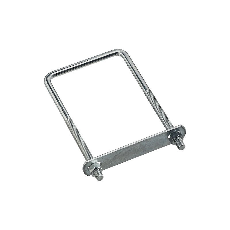 National Hardware N245-027 Square U-Bolt, 7 in L Inside, 3-5/8 in W Inside, 3/8-16 Thread, 3-3/4 in L Thread, Steel